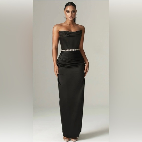 NEW Black strapless/off shoulder formal  prom/ball/evening gown - so beautiful!! - Picture 1 of 2